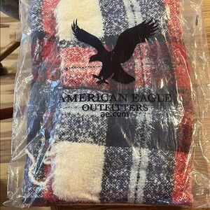 American Eagle plaid blanket scarf